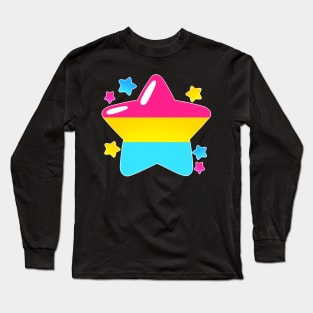 LGBTQ+ Pride Flag Stars - Pansexual Long Sleeve T-Shirt